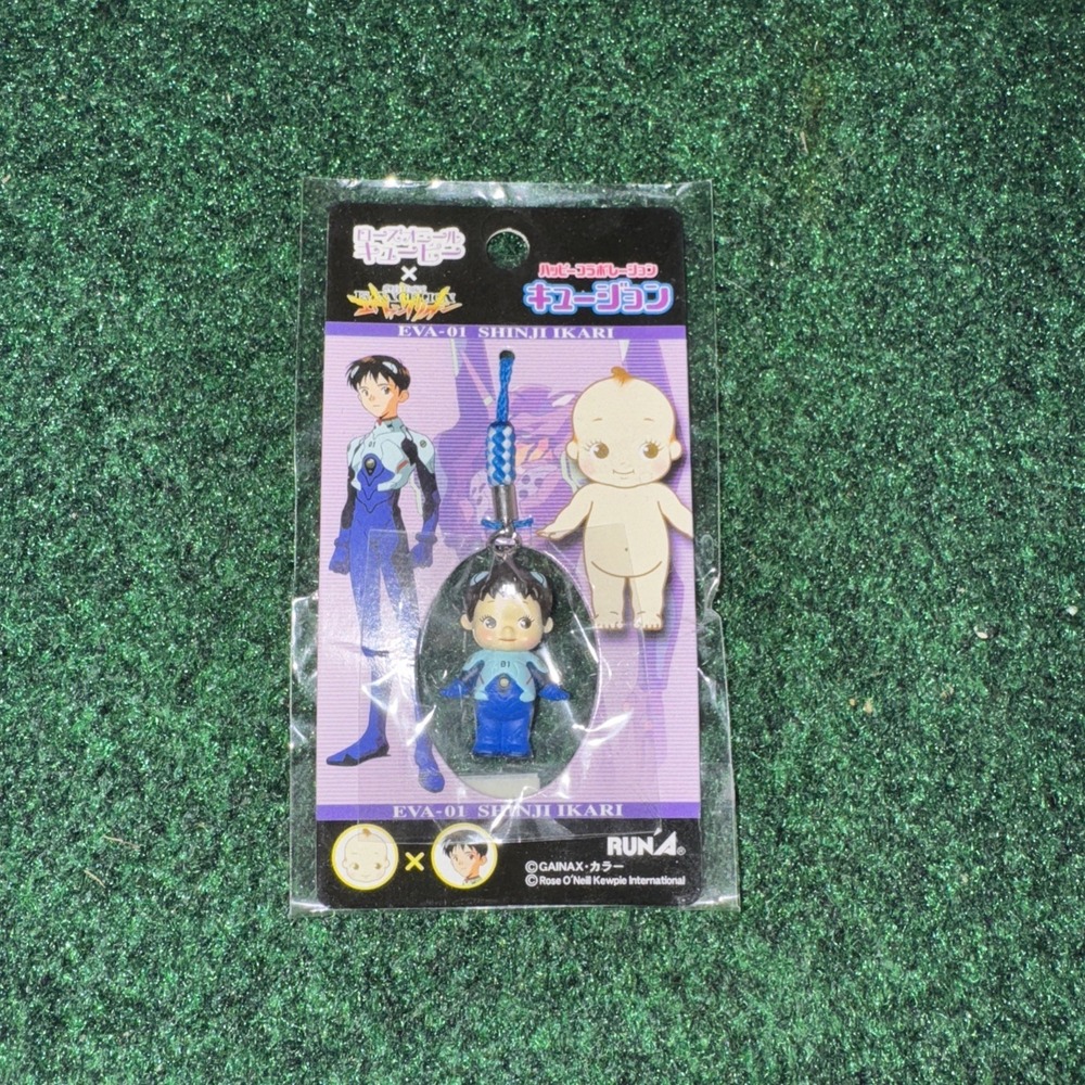 D2206A Kewpie NEON GENESIS EVANGELION 1.5" Figure Mascot Toy  Japan Shinji Ikari